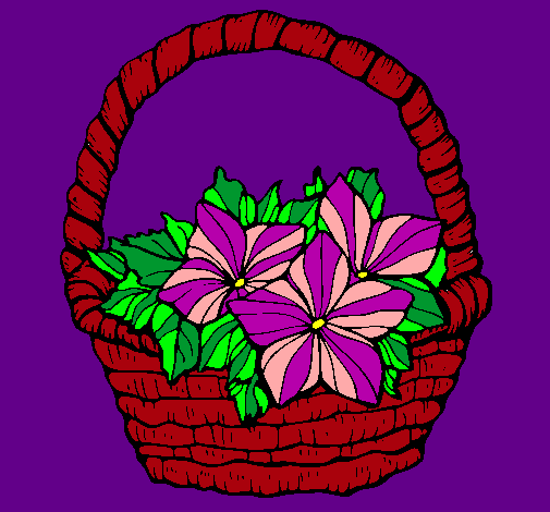 Dibujo Cesta de flores 2 pintado por tosande