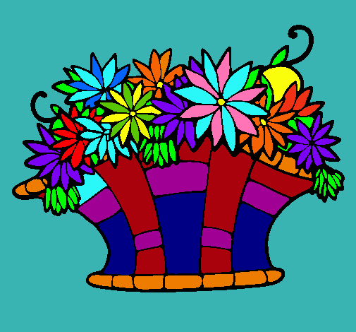 Dibujo Cesta de flores 7 pintado por tosande