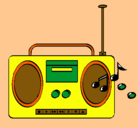 Dibujo Radio cassette 2 pintado por daniela