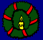Dibujo Corona de navidad II pintado por america