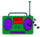 Dibujo Radio cassette 2 pintado por Arid