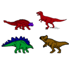 Dibujo Dinosaurios de tierra pintado por anel