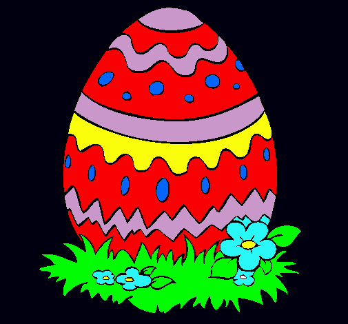 Dibujo Huevo de pascua 2 pintado por aroa