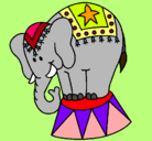 Dibujo Elefante actuando pintado por eidan