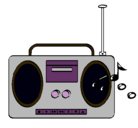 Dibujo Radio cassette 2 pintado por antonio