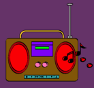 Dibujo Radio cassette 2 pintado por dfre