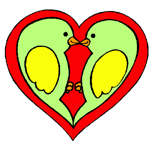 Dibujo Pajaritos enamorados pintado por Florcita