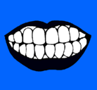 Dibujo Boca y dientes pintado por natita