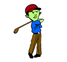 Dibujo Jugador de golf pintado por DANI MIRALLES