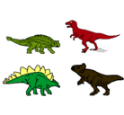 Dibujo Dinosaurios de tierra pintado por lalo