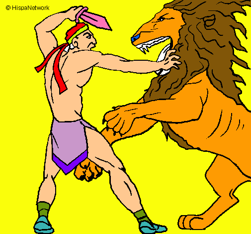 Gladiador contra león