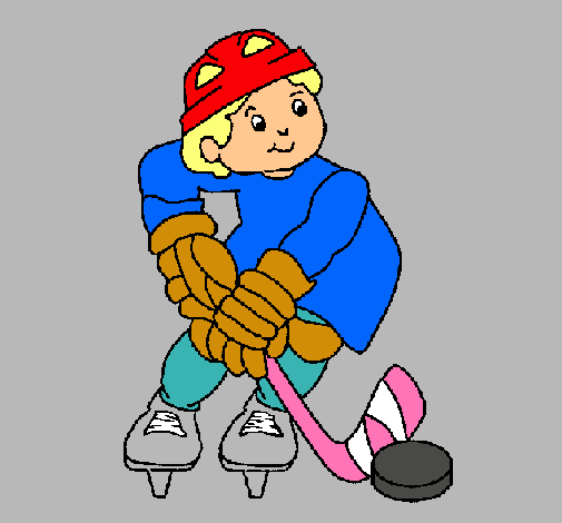 Niño jugando a hockey