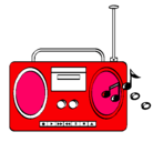 Dibujo Radio cassette 2 pintado por luis alberto