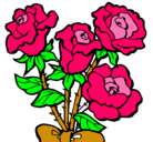 Dibujo Ramo de rosas pintado por gisela