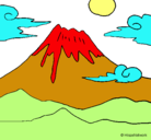 Dibujo Monte Fuji pintado por felipe