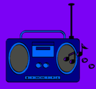Dibujo Radio cassette 2 pintado por ayelencita