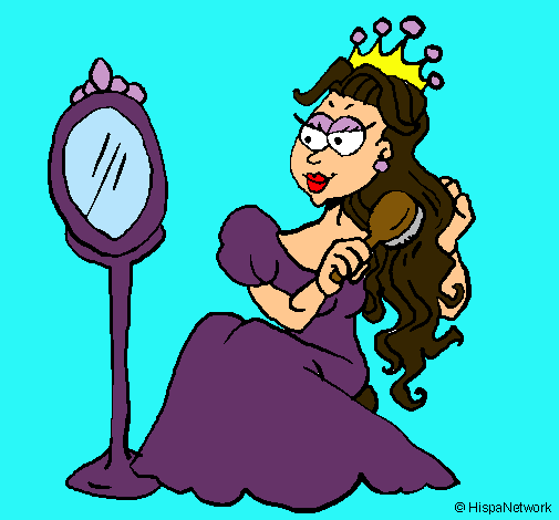 Dibujo Princesa y espejo pintado por Chic_Top_Star