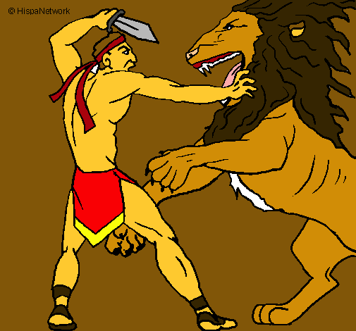 Gladiador contra león