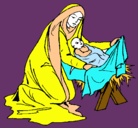 Dibujo Nacimiento del niño Jesús pintado por mirtha
