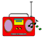 Dibujo Radio cassette 2 pintado por luis          