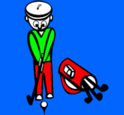 Dibujo Jugador de golf II pintado por lorenagomez