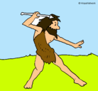 Dibujo Cazador pintado por prehistoria