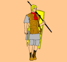 Dibujo Soldado romano pintado por isaac