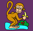 Dibujo Mono pintado por frtyu