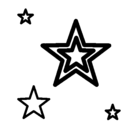 Dibujo Estrellas pintado por estrella