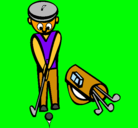 Dibujo Jugador de golf II pintado por juan carlos