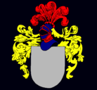 Dibujo Escudo de armas y casco pintado por arian