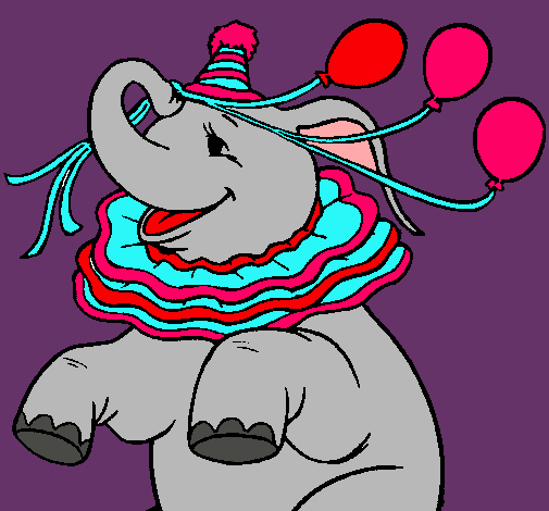 Elefante con 3 globos