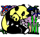 Dibujo Mama panda pintado por Lucas