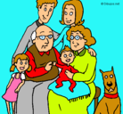 Dibujo Familia pintado por mi familia