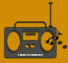 Dibujo Radio cassette 2 pintado por marisol reyes