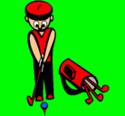 Dibujo Jugador de golf II pintado por juan