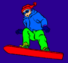 Dibujo Snowboard pintado por uriel