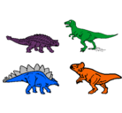 Dibujo Dinosaurios de tierra pintado por nery