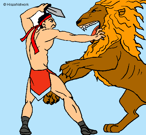 Gladiador contra león