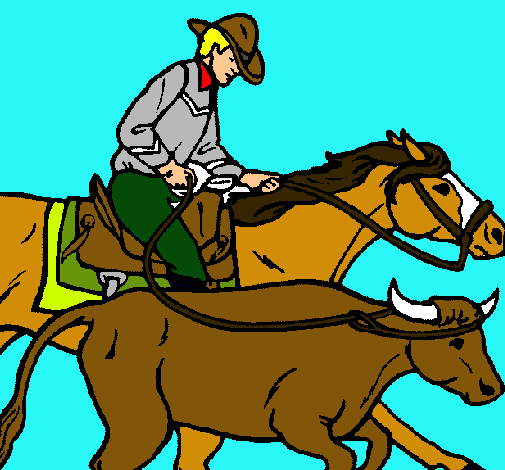 Vaquero y vaca