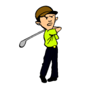 Dibujo Jugador de golf pintado por Alejandro