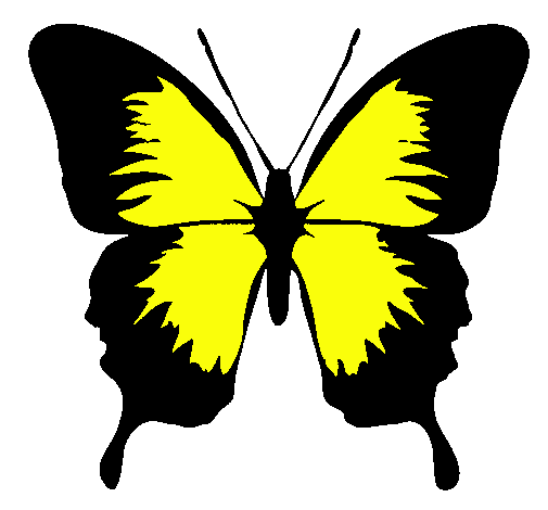 Dibujo Mariposa con alas negras pintado por LauraLopez