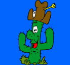 Dibujo Cactus con sombrero pintado por sara the best