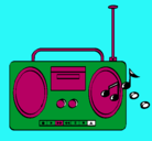 Dibujo Radio cassette 2 pintado por anto