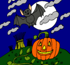 Dibujo Paisaje de Halloween pintado por noelia31
