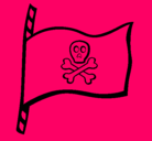 Dibujo Bandera pirata pintado por mmlloiumbnvvvvv