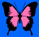 Dibujo Mariposa con alas negras pintado por LauraLopez