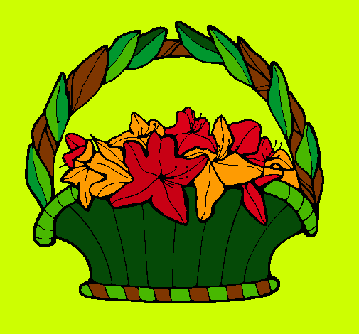 Dibujo Cesta de flores 4 pintado por tosande