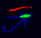 Dibujo Ojo Horus pintado por adrian