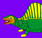 Dibujo Dinosaurio pintado por luca